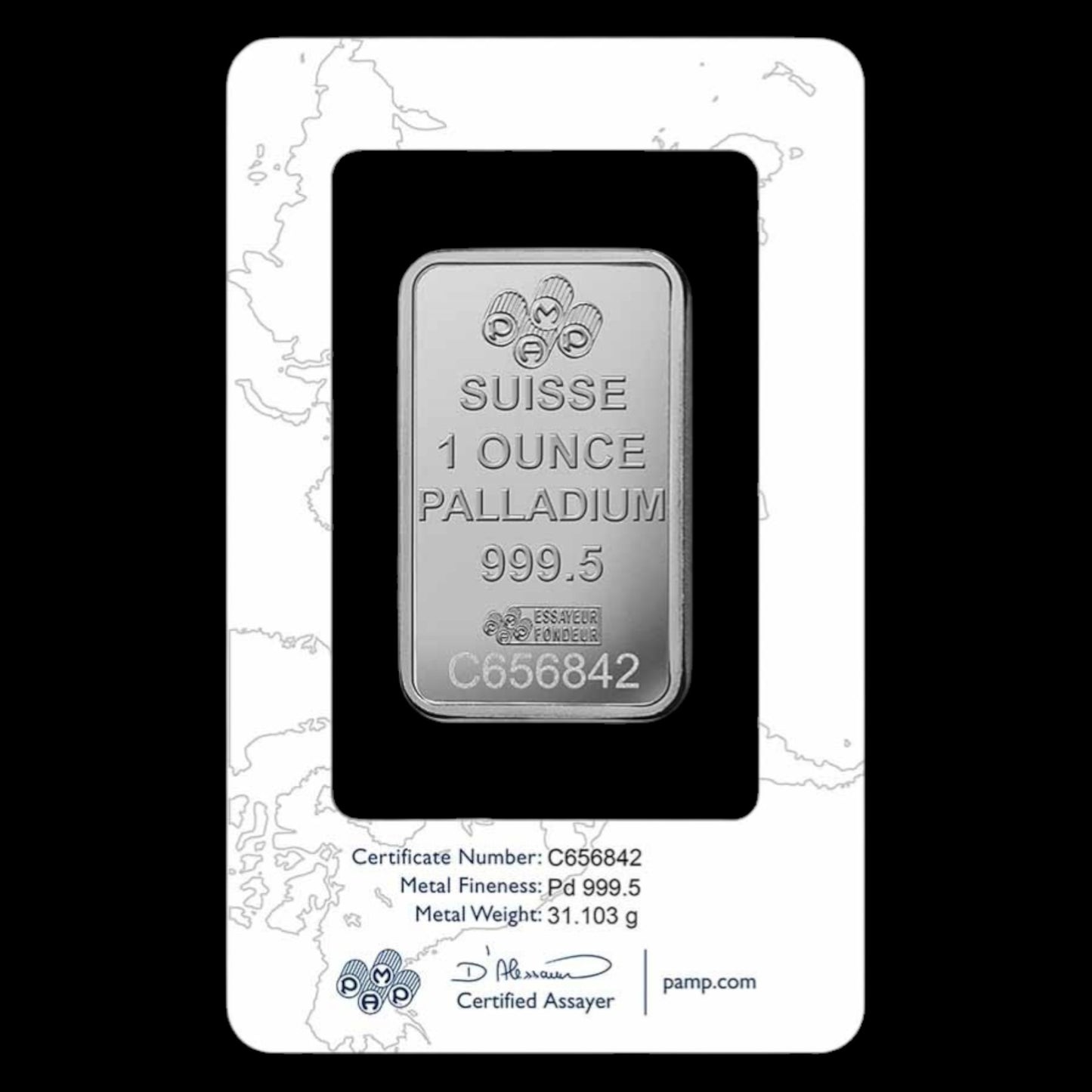 1 OZ PALLADIUM BAR - PAMP SUISSE (IN ASSAY)