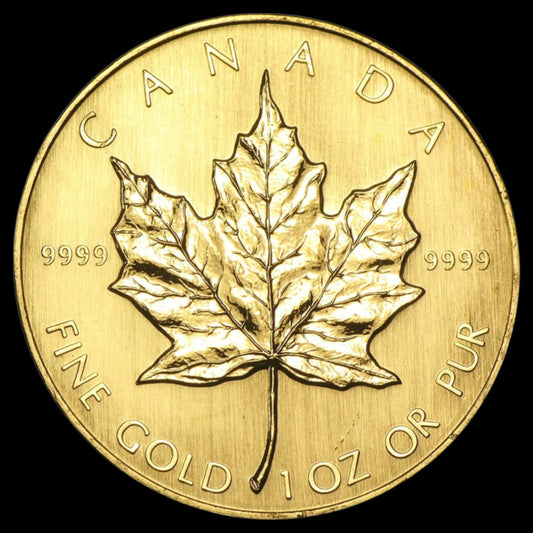 1984 CANADA 1 OZ GOLD MAPLE LEAF BU