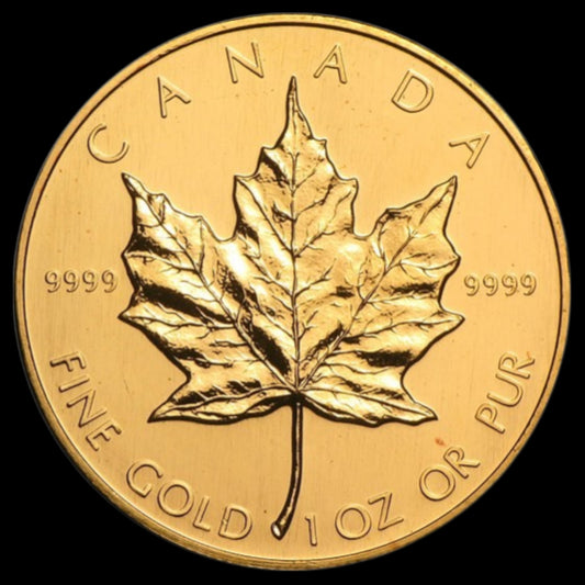 1988 CANADA 1 OZ GOLD MAPLE LEAF BU