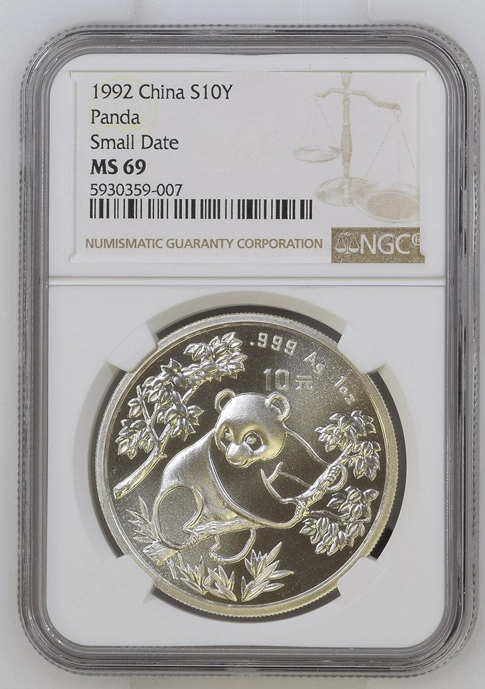 1992 CHINA S10Y PANDA SMALL DATE