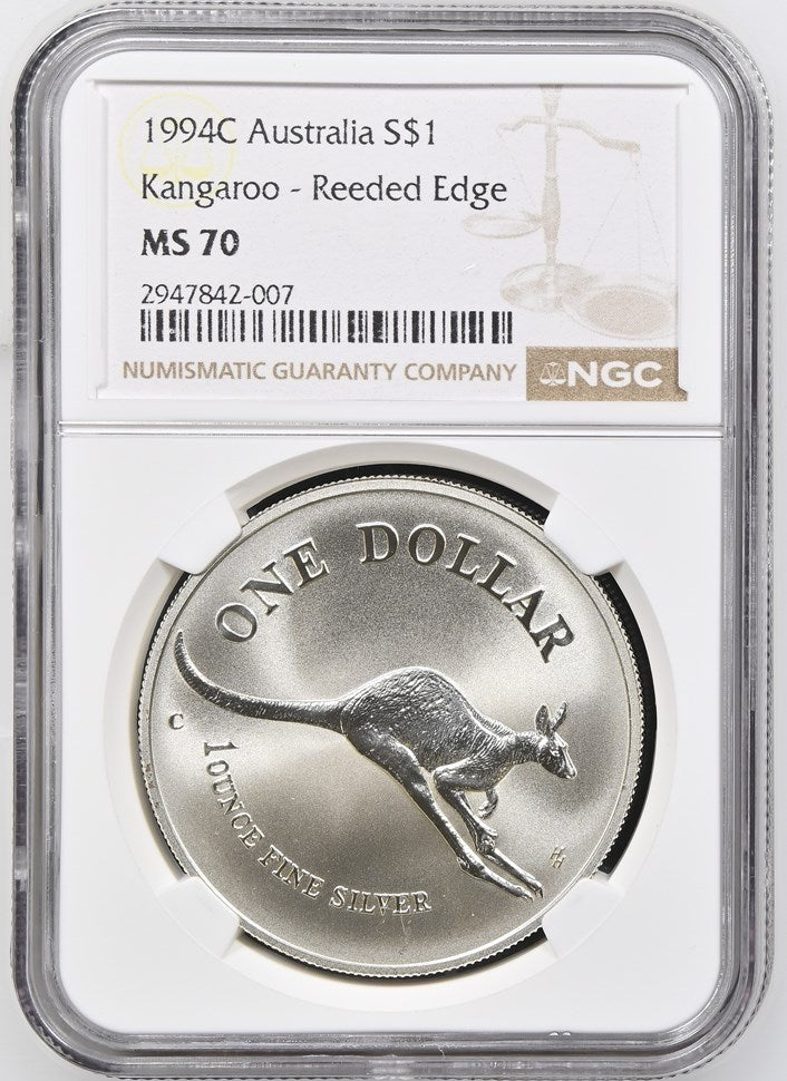 1994 AUSTRALIA S$1 KANGAROO MS 70