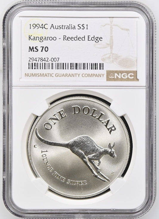 1994 AUSTRALIA S$1 KANGAROO MS 70