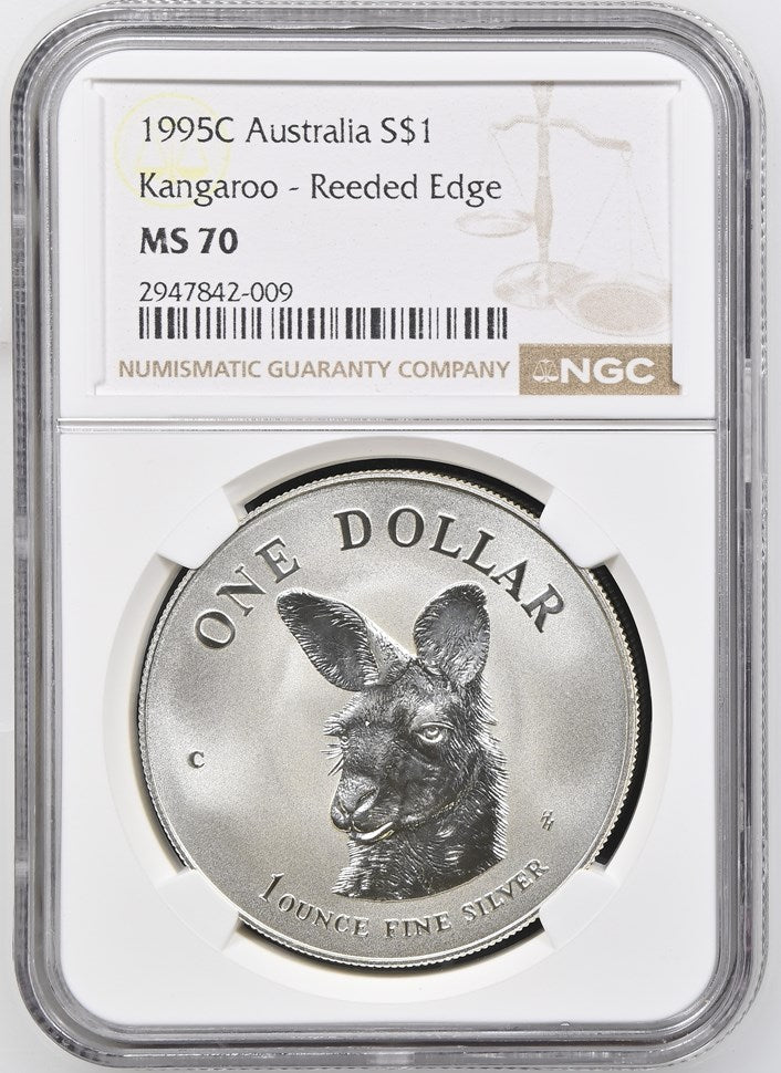 1995 AUSTRALIA S$1 KANGAROO MS 70