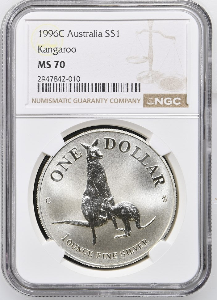 1996 AUSTRALIA S$1 KANGAROO MS 70
