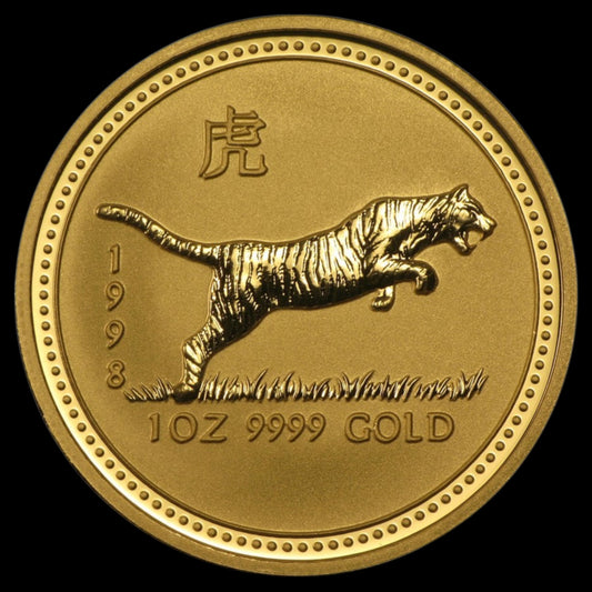 1998 AUSTRALIA 1 OZ GOLD LUNAR TIGER BU (SERIES I)