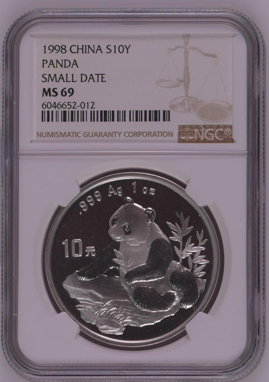 1998 CHINA S10Y PANDA SMALL DATE