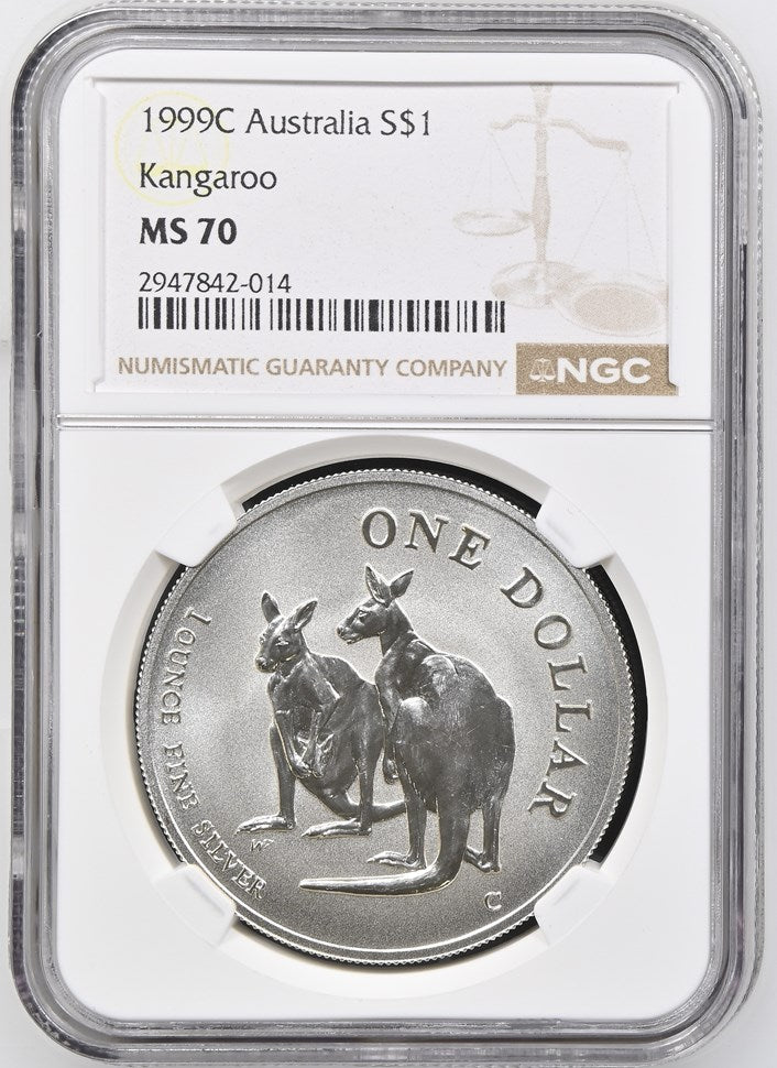 1999 AUSTRALIA S$1 KANGAROO MS 70