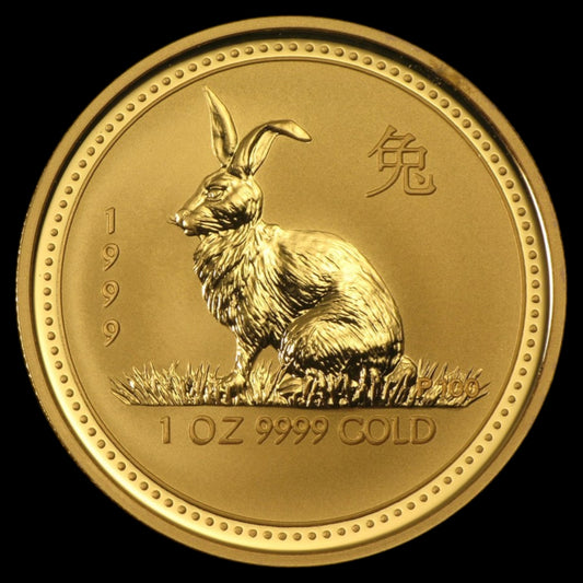 1999 AUSTRALIA 1 OZ GOLD LUNAR RABBIT BU (SERIES I)