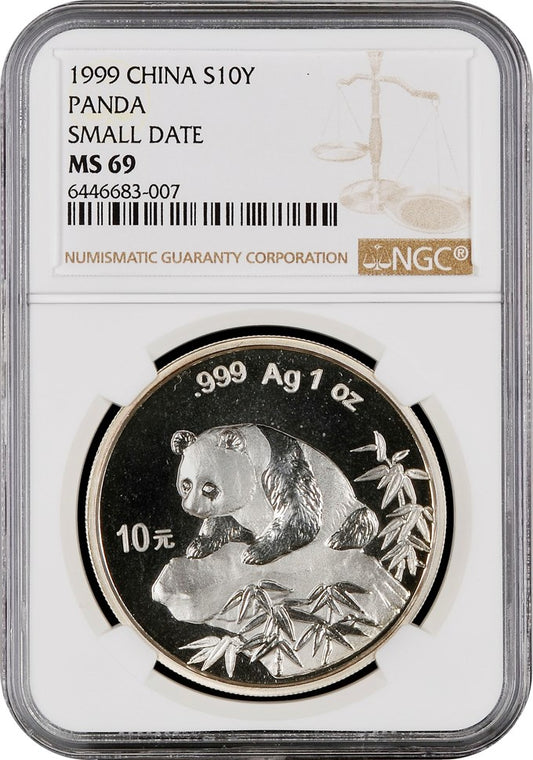 1999 CHINA S10Y PANDA SMALL DATE