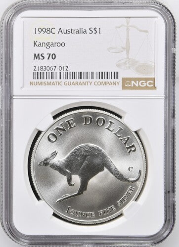 1998 AUSTRALIA S$1 KANGAROO MS 70