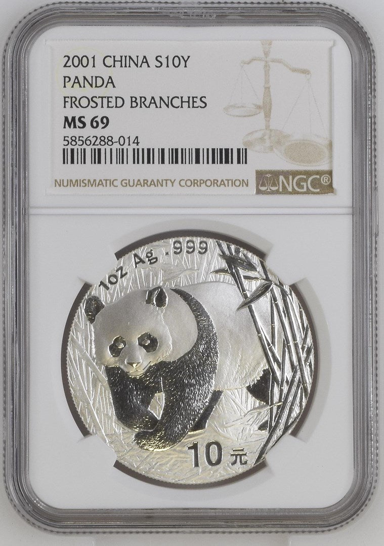 2001 CHINA S10Y PANDA FROSTED BRANCHES