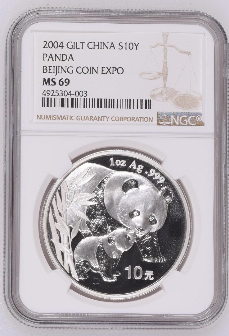 2004 GILT CHINA S10Y PANDA BEIJING COIN EXPO