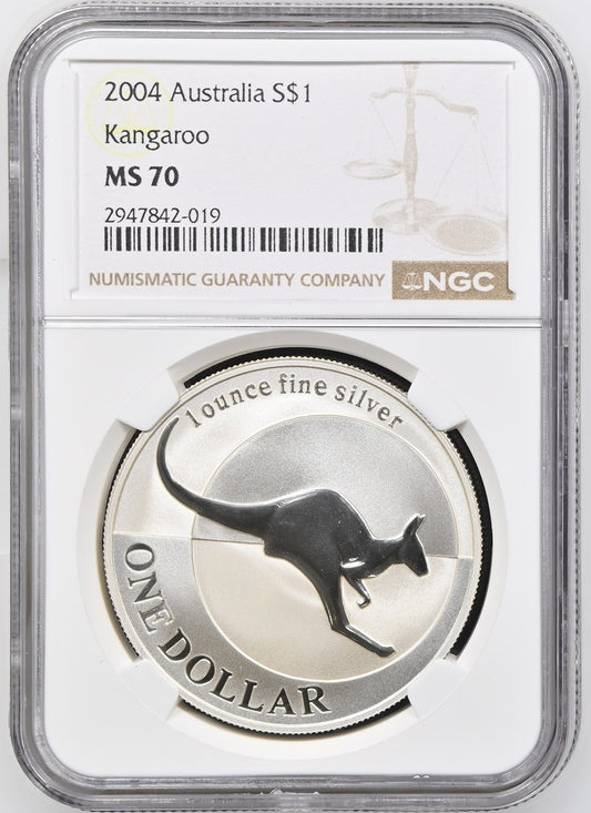 2004 AUSTRALIA S$1 KANGAROO MS 70
