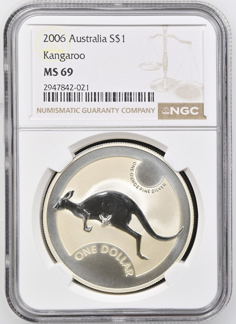 2006 AUSTRALIA S$1 KANGAROO MS 69