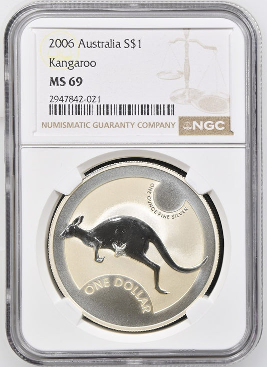 2006 AUSTRALIA S$1 KANGAROO MS 69