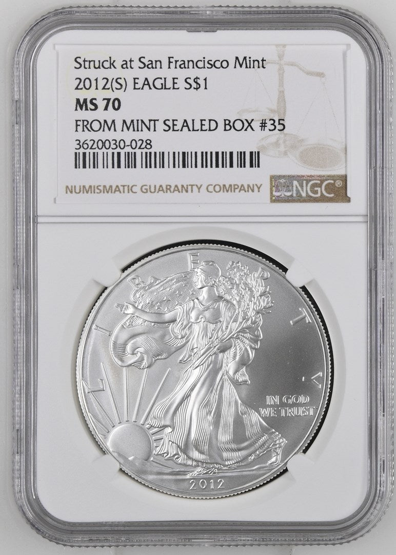 2012(S) EAGLE S$1 MS 70