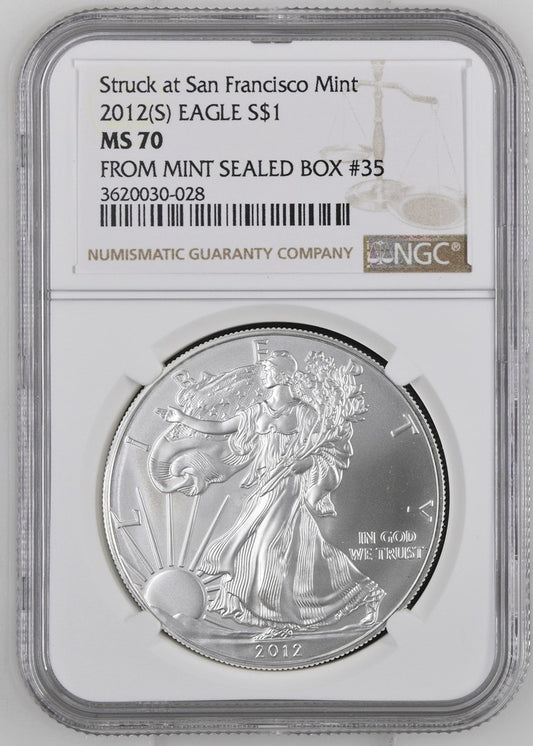 2012(S) EAGLE S$1 MS 70