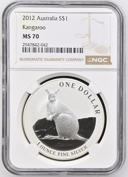 2012 AUSTRALIA S$1 KANGAROO MS 70