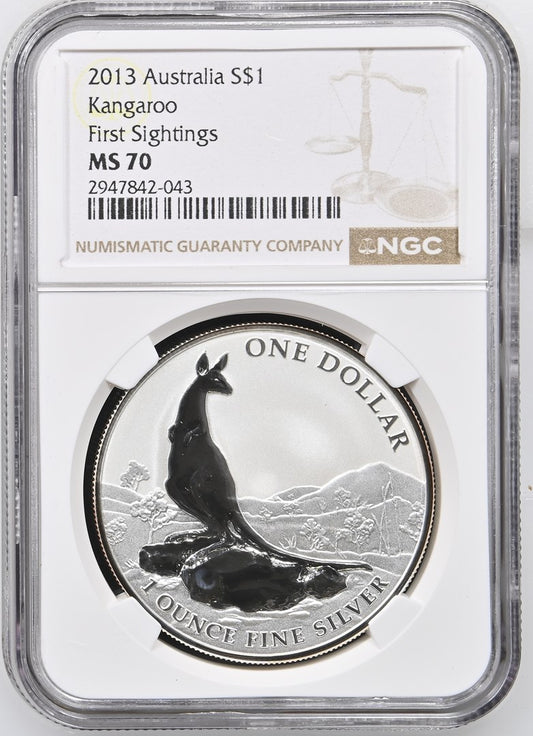 2013 AUSTRALIA S$1 KANGAROO MS 70