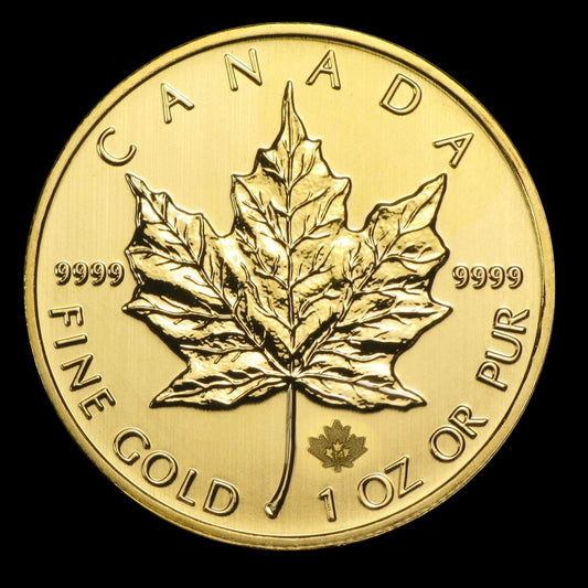 2014 CANADA 1 OZ GOLD MAPLE LEAF BU