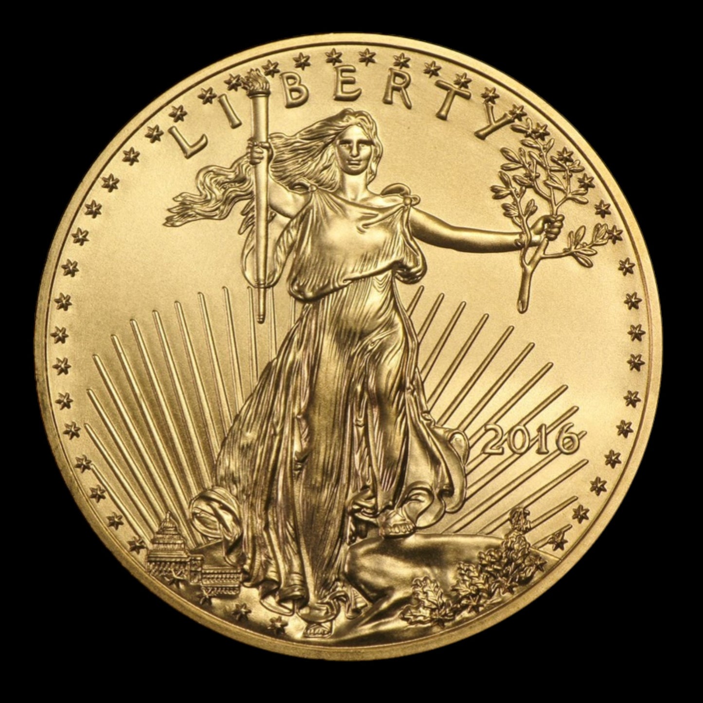 2016 1 OZ AMERICAN GOLD EAGLE BU