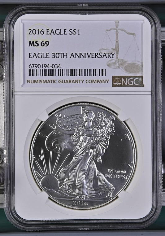 2016 EAGLE S$1 (30th ann) MS 69
