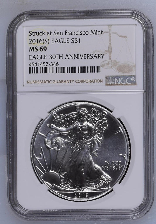 2016(S) EAGLE S$1 30TH ANNIVERSARY MS 69