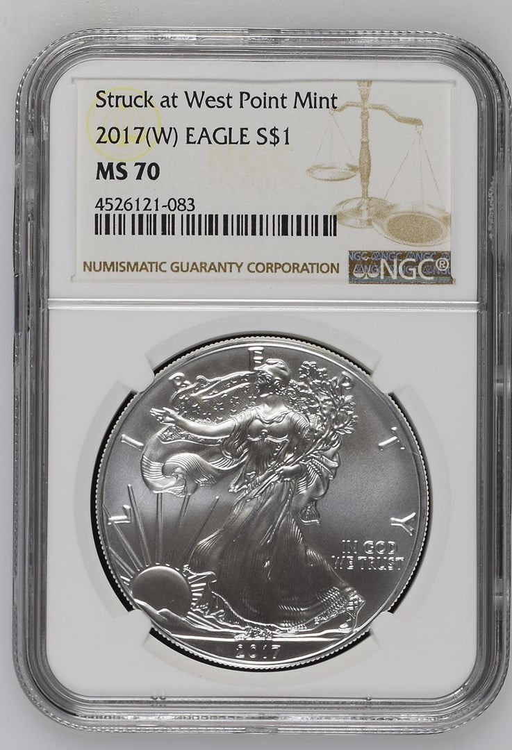 2017 (W) EAGLE S$1 STRUCK AT WEST POINT MINT MS 70