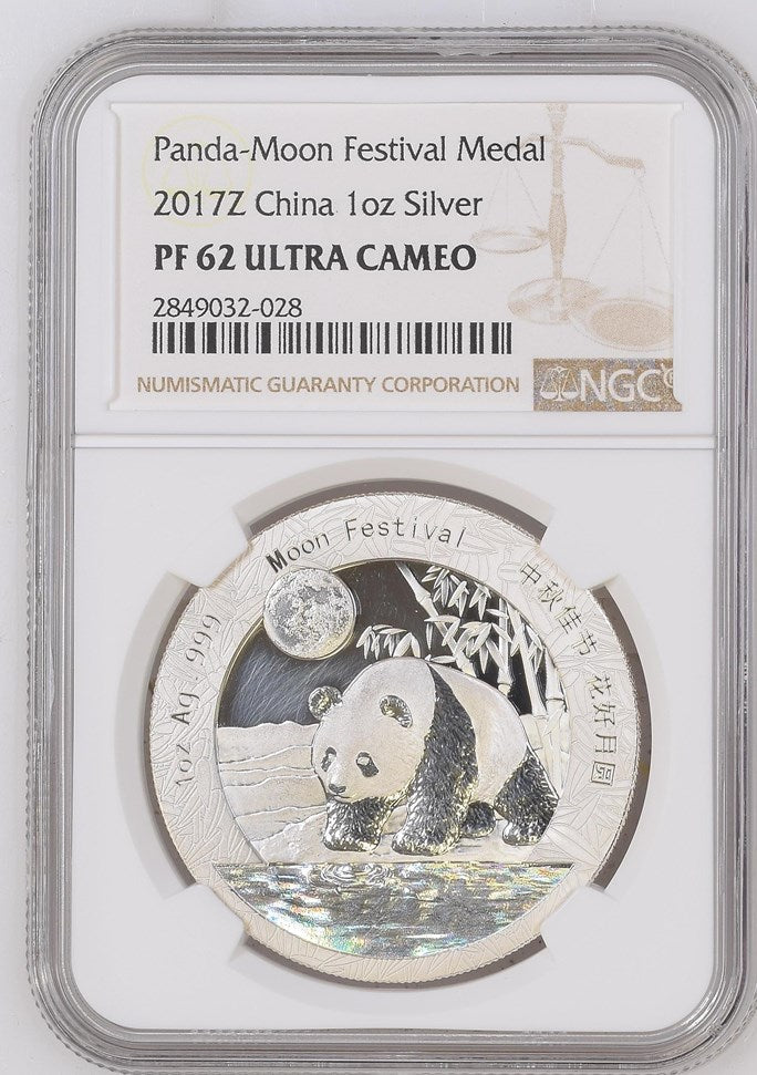2017Z 1OZ CHINA SILVER PANDA - MOON FESTIVAL