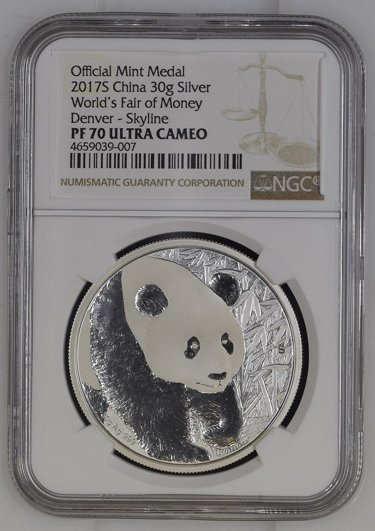 2017S 30G CHINA SILVER WORLD'S FAIR OF MONEY DENVER - SKYLINE