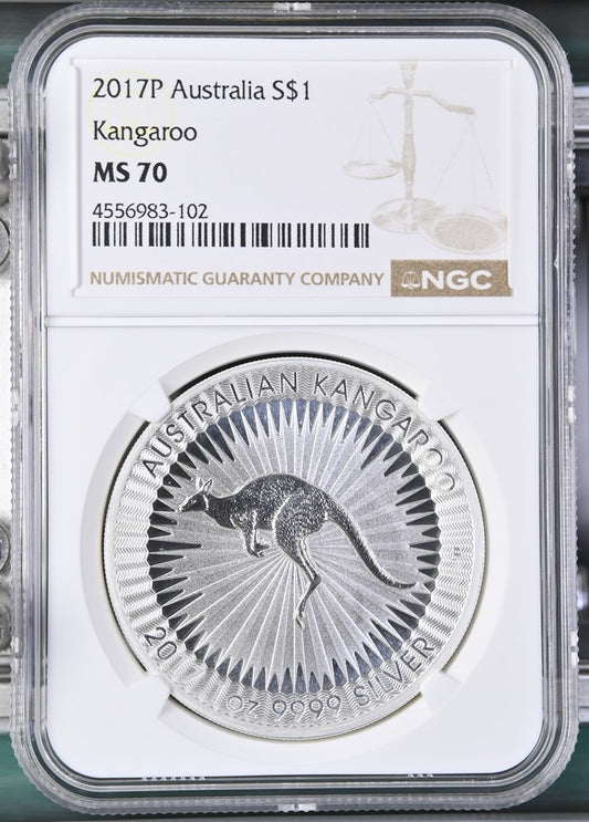 2017 AUSTRALIA S$1 KANGAROO MS 70