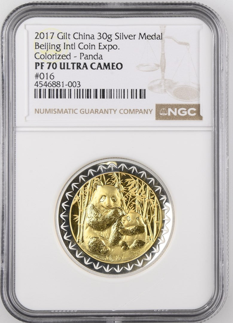 2017 PANDA BEIJING INT'L COIN EXPO COLORIZED