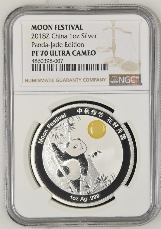2018Z 1 OZ CHINA SILVER PANDA - MOON FESTIVAL