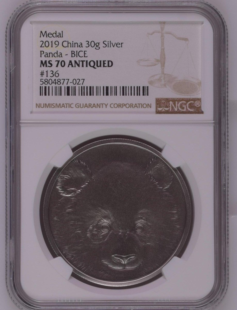 2019 30G CHINA SILVER PANDA - BICE - ANTIQUED