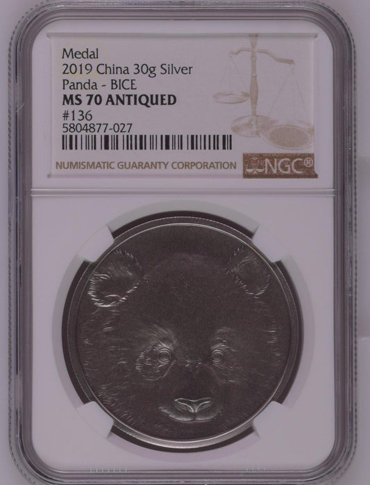 2019 30G CHINA SILVER PANDA - BICE - ANTIQUED