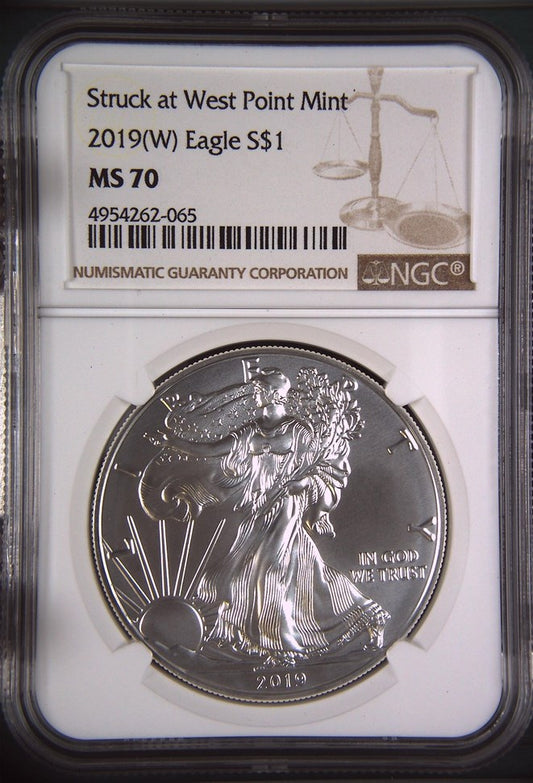 2019 (W) EAGLE S$1 STRUCK AT WEST POINT MINT MS 70
