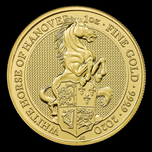 2020 GREAT BRITAIN 1 OZ GOLD QUEEN'S BEASTS THE WHITE HORSE