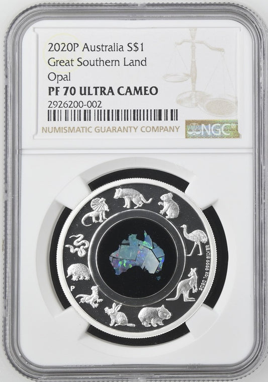 2020 AUSTRALIA S$1 GREAT SOUTHERN LAND - OPAL PF 70