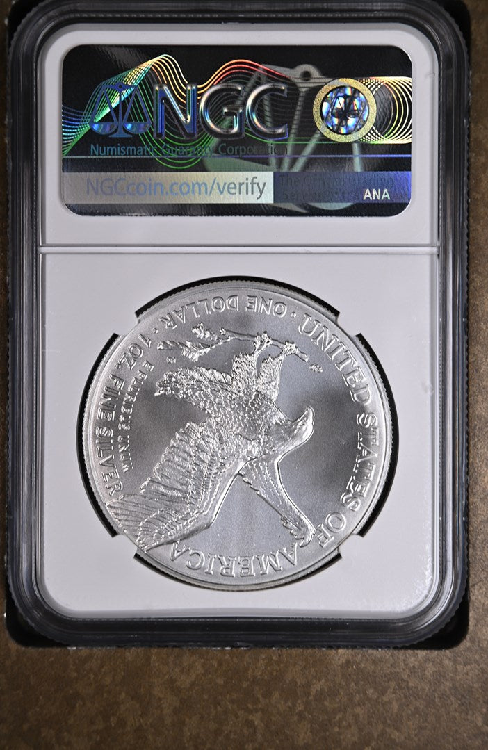 2021 (W) EAGLE S$1 STRUCK AT WEST POINT MINT EAGLE LANDING T-2 MS 70