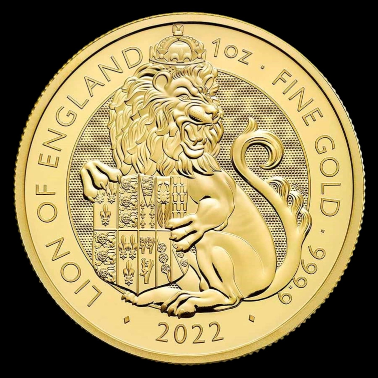 2022 GREAT BRITAIN 1 OZ GOLD THE ROYAL TUDOR BEASTS THE LION OF ENGLAND