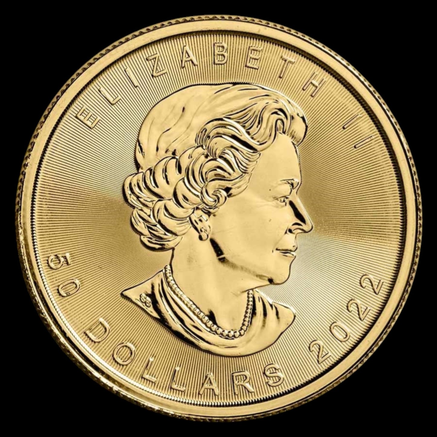 2022 CANADA 1 OZ GOLD MAPLE LEAF BU