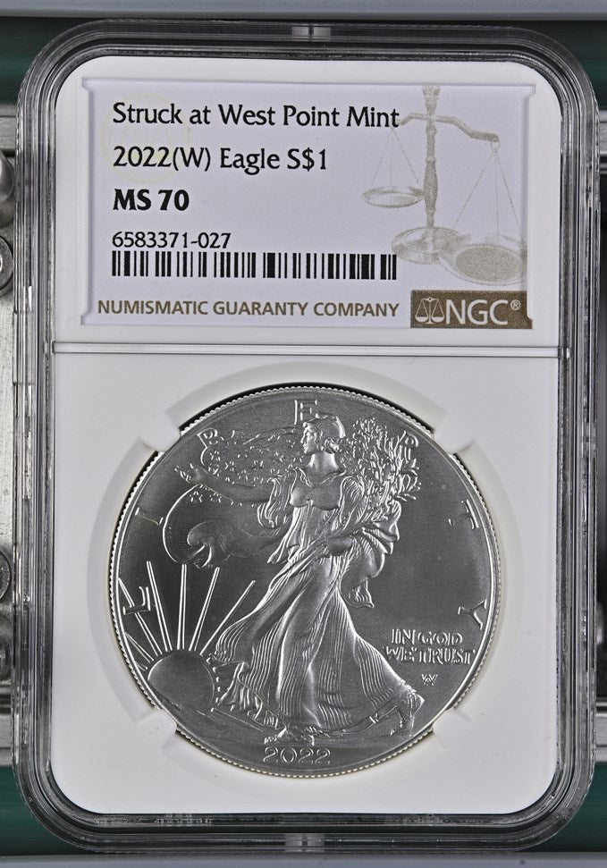 2022 (W) EAGLE S$1 STRUCK AT WEST POINT MINT MS 70