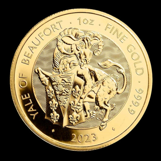 2023 GREAT BRITAIN 1 OZ GOLD THE ROYAL TUDOR BEASTS THE YALE OF BEAUFORT BU