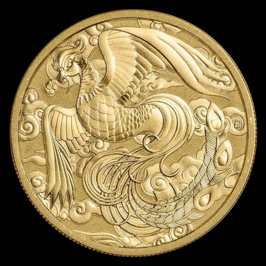 2023 AUSTRALIA 1 OZ GOLD CHINESE MYTHS & LEGENDS PHOENIX BU