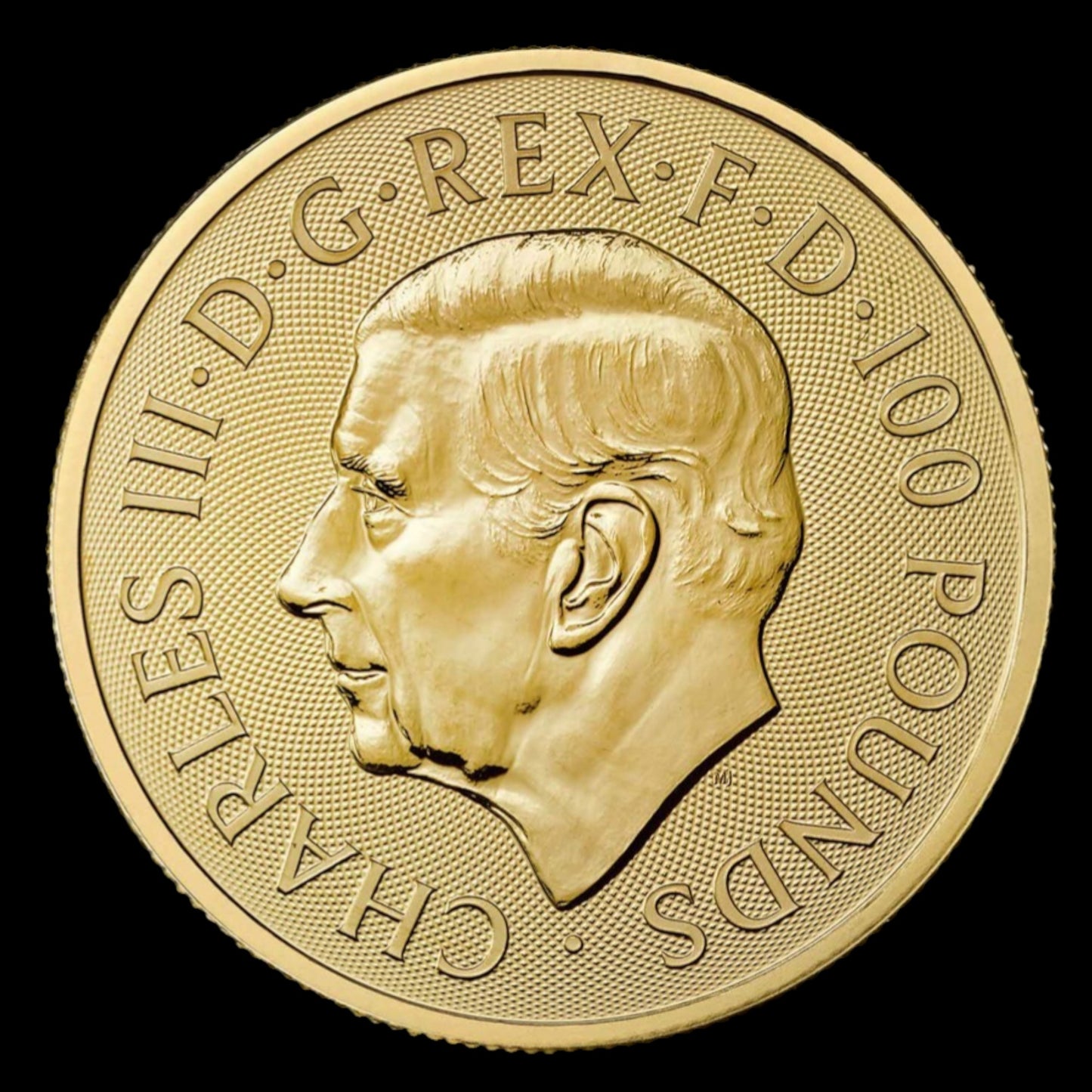 2023 GREAT BRITAIN 1 OZ GOLD THE ROYAL TUDOR BEASTS THE BULL OF CLERENCE BU