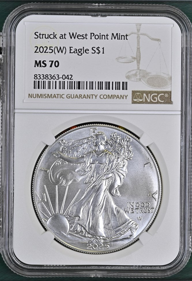 2025 (W) EAGLE S$1 STRUCK AT WEST POINT MINT MS 70