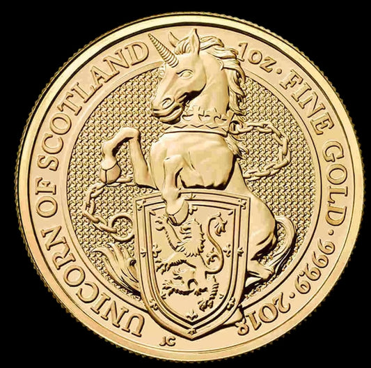 2018 GREAT BRITAIN 1 OZ GOLD QUEEN'S BEASTS THE UNICORN