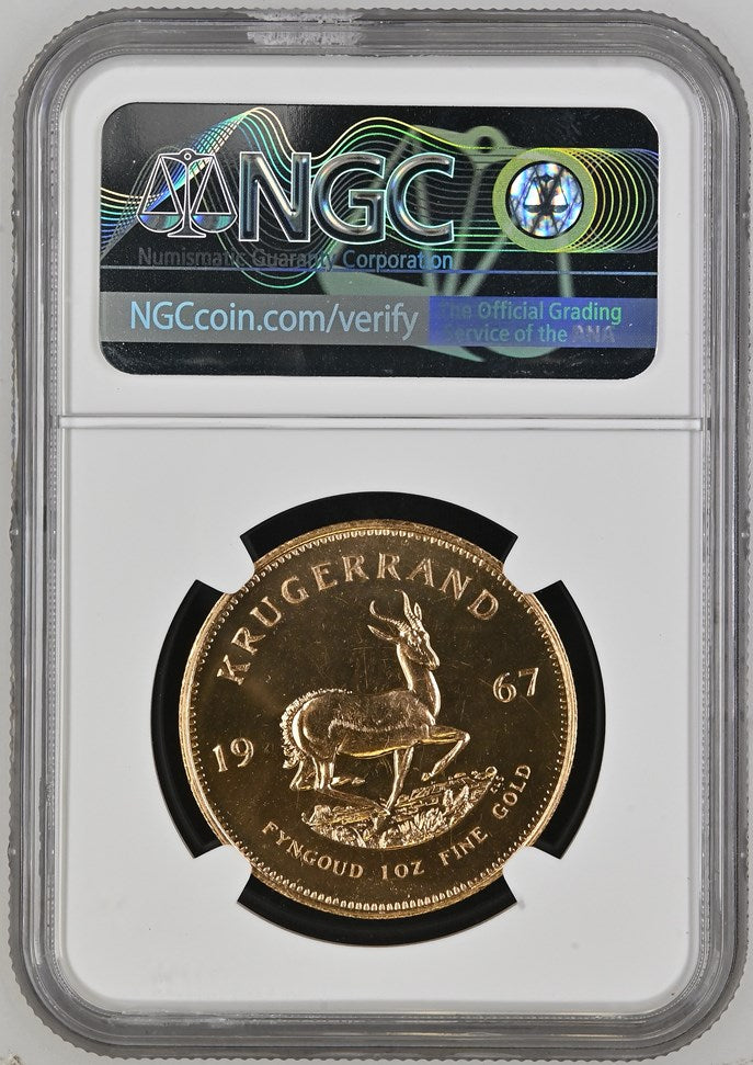 1967 S.AFRICA SOUTH AFRICA  1KR NGC MS 66 PL