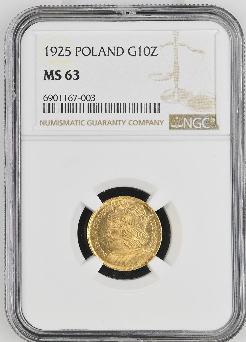 1925POLAND G10Z NGC MS 63