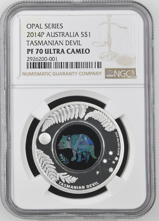 2014 AUSTRALIAN OPAL SERIES THE TASMANIAN DEVIL NGC PF70